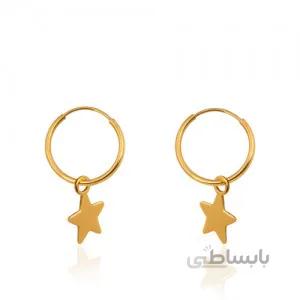 گوشواره حلقه با آویز ستاره کد LE646