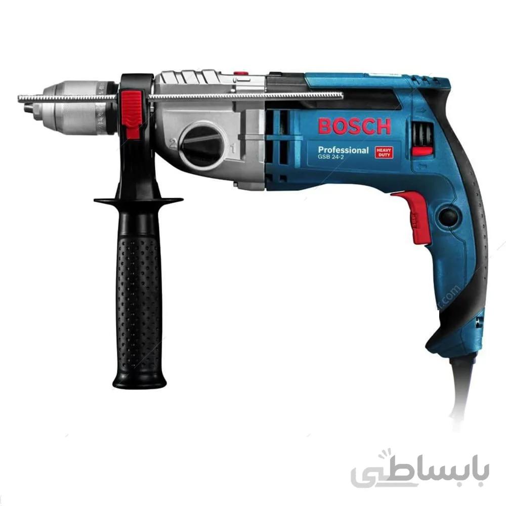 دریل پیچ گوشتی چکشی شارژی بوش مدل GSB 24-2 ا rechargable-drill-gsb 24-2 _bosch کد 317882