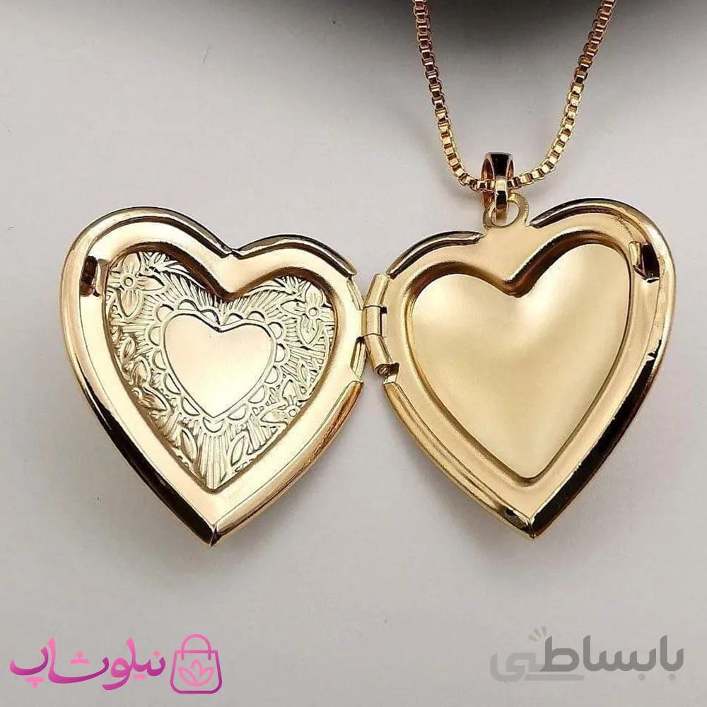 پلاک زنانه ژوپینگ طرح قلب بازشو کد 494
