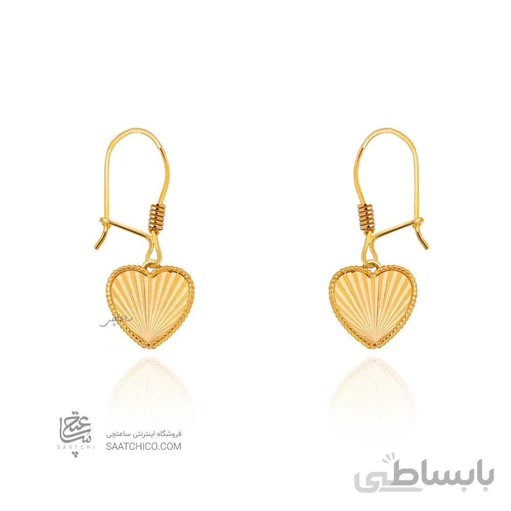 گوشواره طلا طرح قلب کد CE418