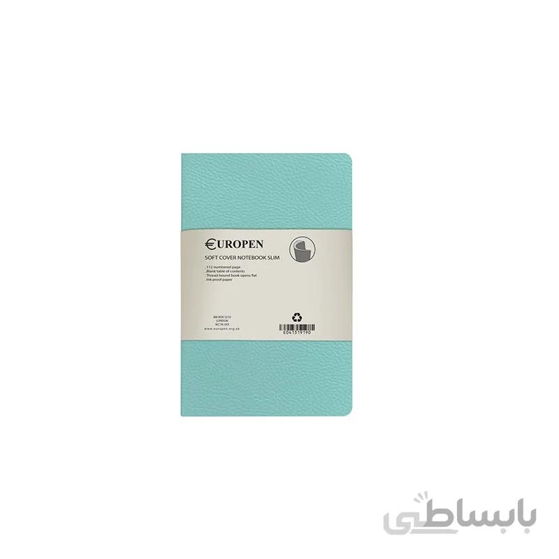 دفتر یوروپن مدل NOTEBOOK SOFTCOVER SLIM سبز روشن پاستیلی