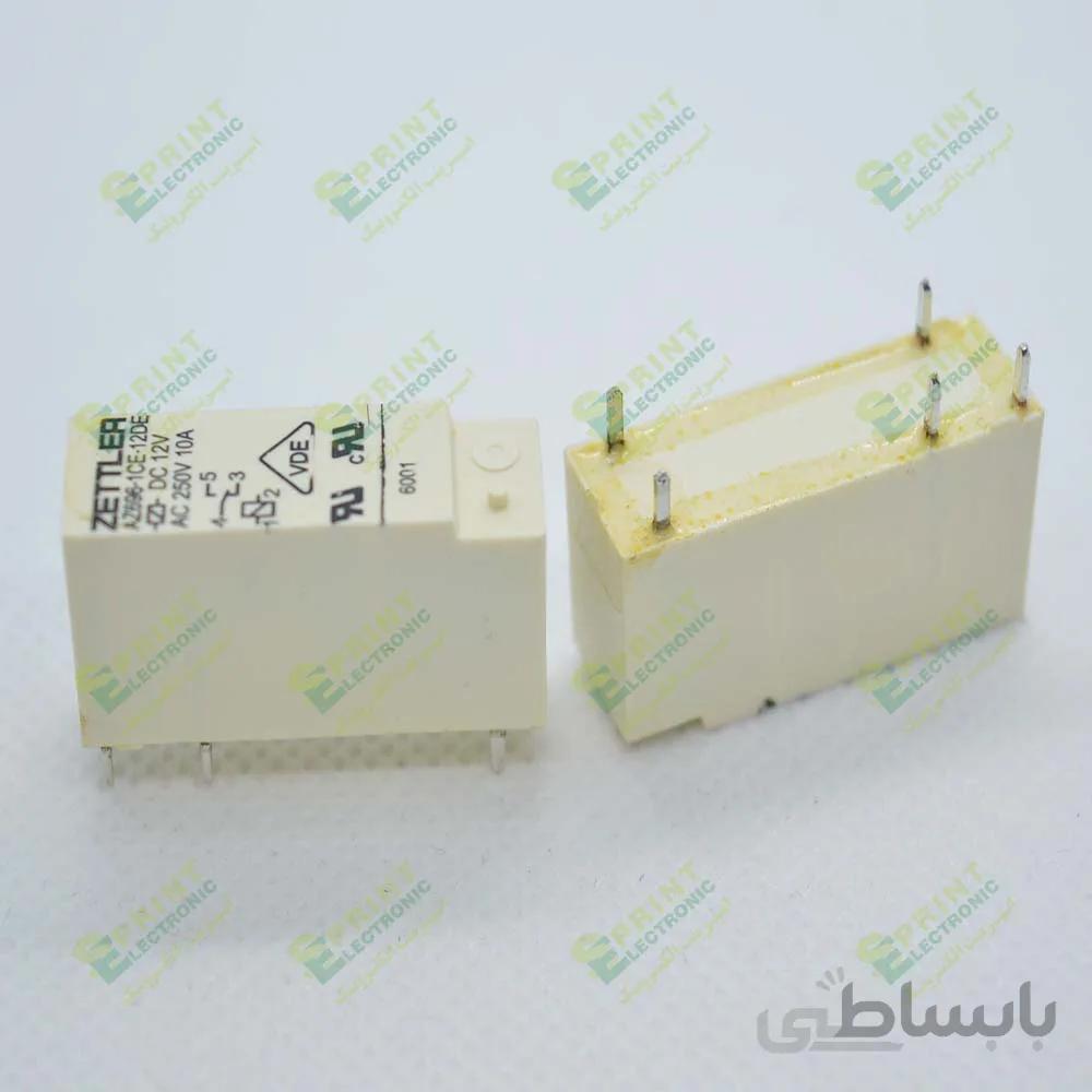 رله 12 ولت 5 پایه معکوس 10 آمپر ZETTLER AZ696-1CE-12DE