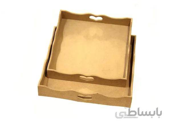 سینی مربع دسته قلبی