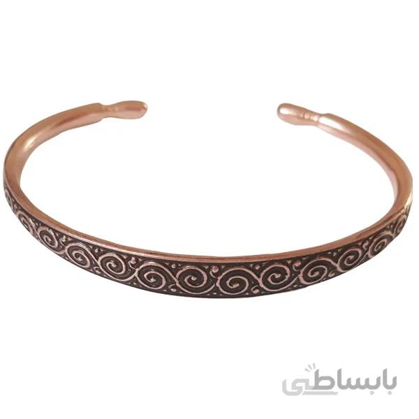 دستبند مسی مفتولی مدل پیچک کد JW63