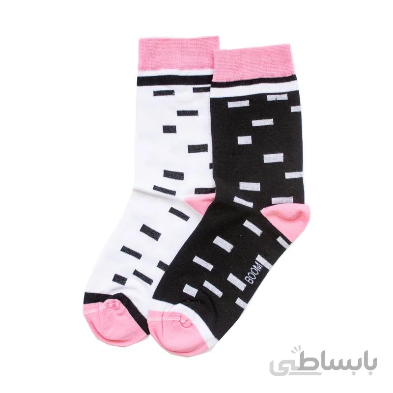 جوراب ساقدار طرح مستطیل تا به تا