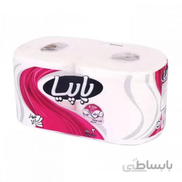 دستمال توالت چهار لایه 2 رول پاپیا
