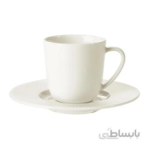 فنجان و نعلبکی 70 سی سی سفید ایکیا OFANTLIGT