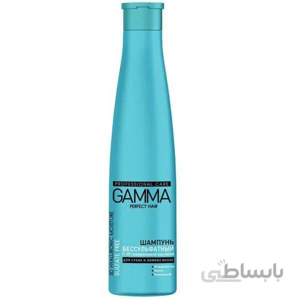 شامپو بدون سولفات گاما GAMMA مناسب موهای کراتین شده حجم 350 میلی