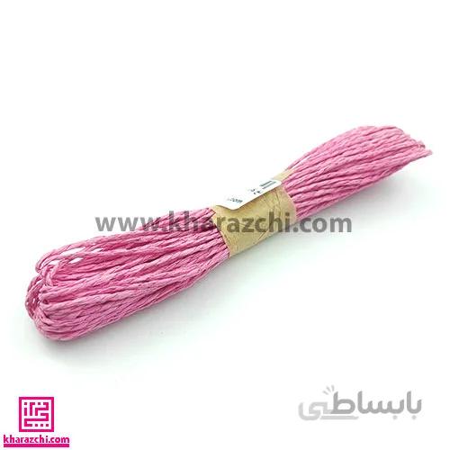 نخ کاغذی صورتی پر رنگ