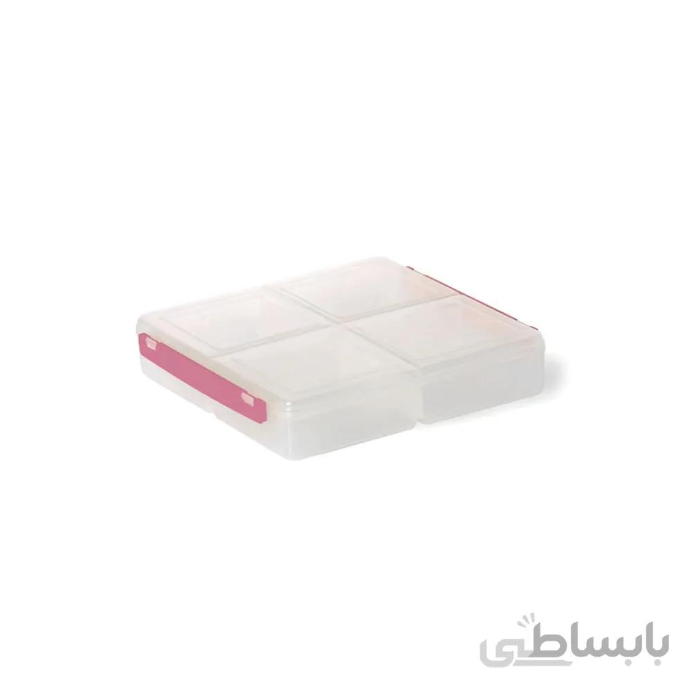 ظرف فریزری چهارخانه بزرگ لیمون کد 228