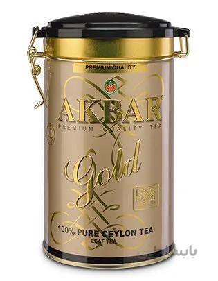 چای اکبر گلد فلزی