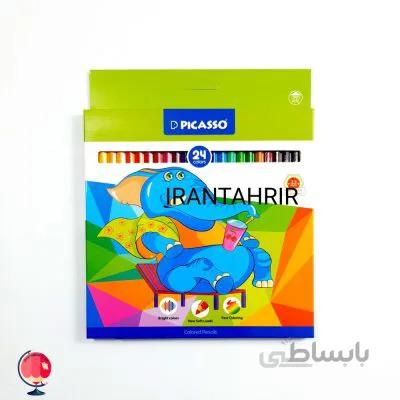 مداد رنگی 24 رنگ جعبه مقوا پیکاسو picasso سبز