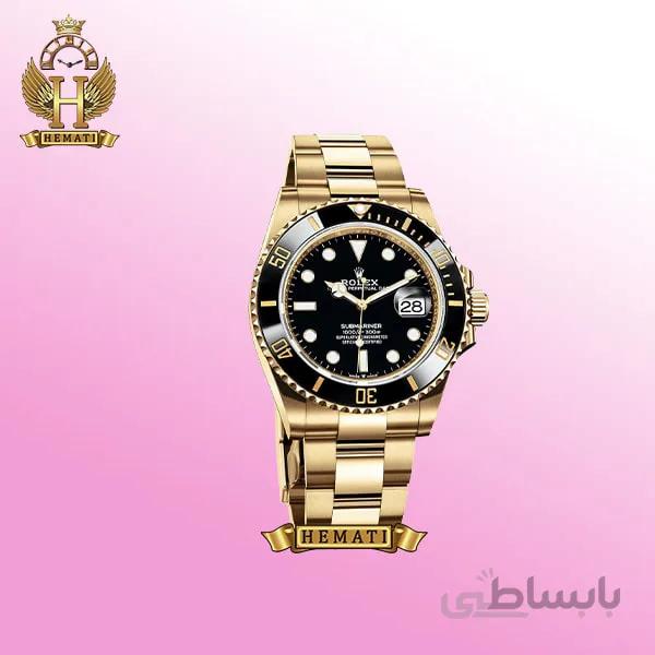 ساعت مردانه رولکس ساب مارینر Rolex submariner rosb105 طلایی(صفحه مشکی)