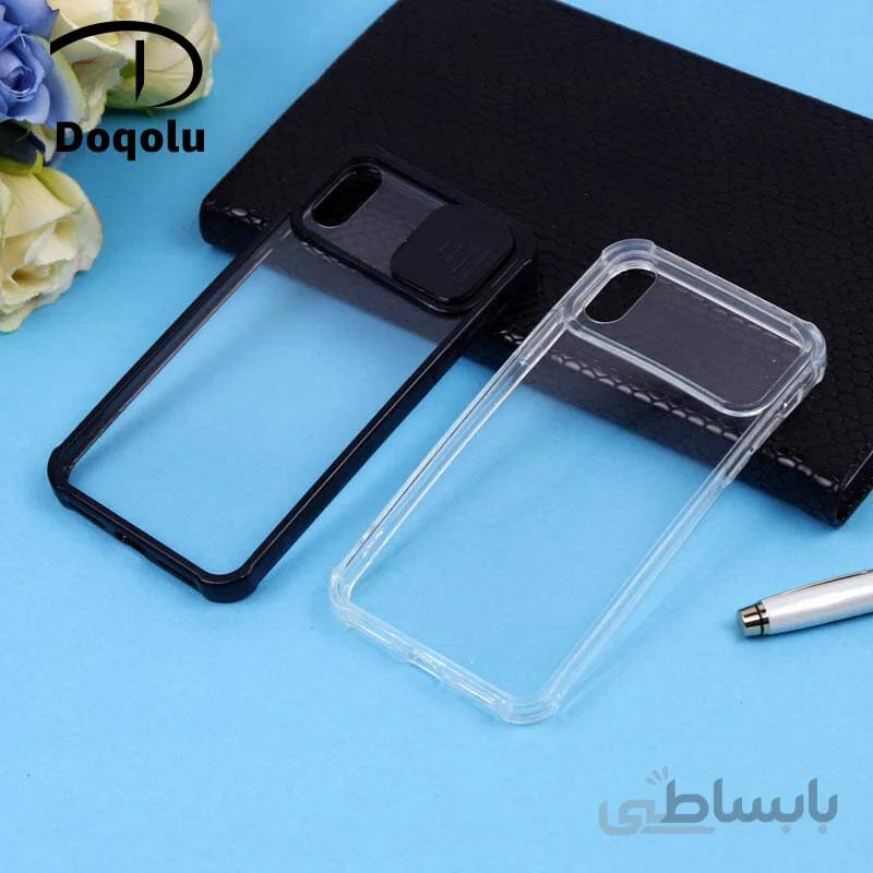 قاب گوشی اپل آیفون Apple iphone XS مدل محافظ لنزدار کشویی پشت شفاف ضربه گیر