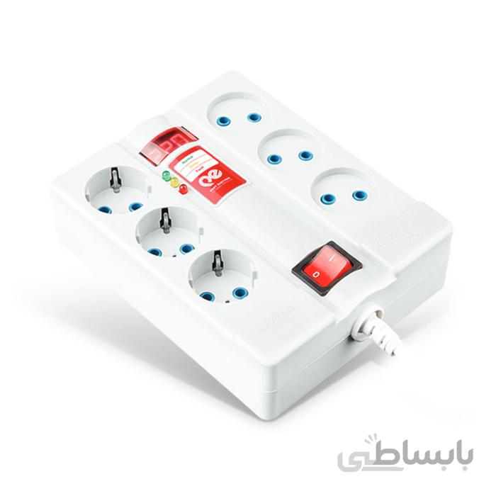 محافظ 6 خانه دیجیتالی با کابل 3 متری پارت الکتریک ا PART ELECTRIC Power protection