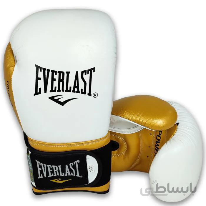 دستکش بوکس Everlast اورجینال | سفید طلایی