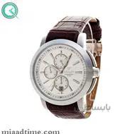 ساعت ویولت Violet مردانه اسپرت گرد چرمی استیل صفحه سفید کد 0409G
