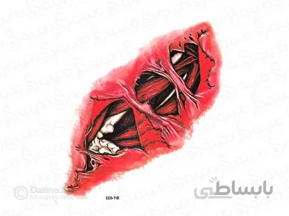 تاتو موقت زخم خونی tattoo-by-7