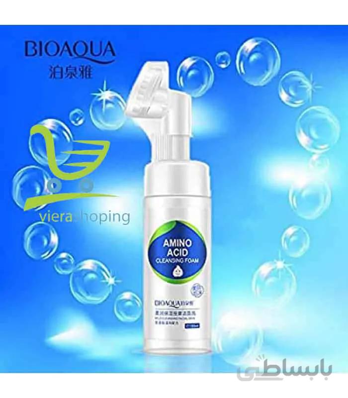 فوم شستشوی صورت آمینو اسید براش دار بیواکوا BIOAQUA