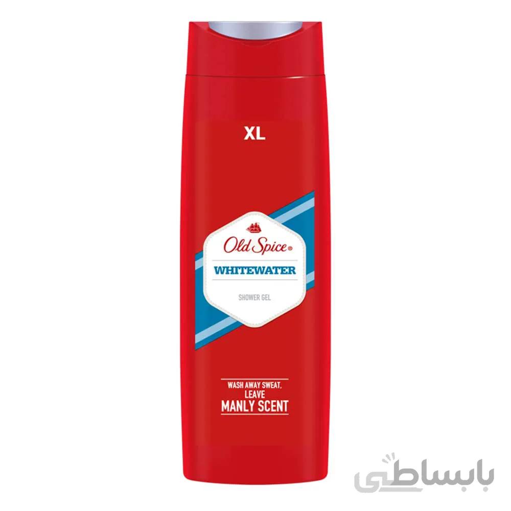 ژل دوش مردانه OLD SPICE مدل WHITEWATER در حجم 400 میلی لیتر ا shower gel old spice model whitewater 400ml