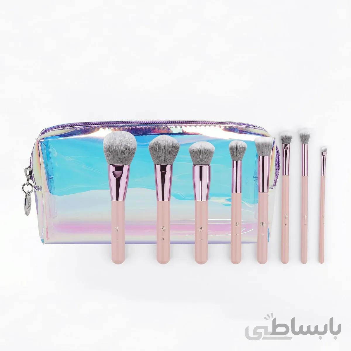 ست براش بی اچ مدل Opallusion Dreamy ا BH Cosmetics opallusion dreamy pink 8 makeup brushes set