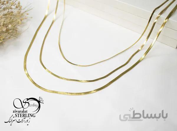 گردنبند زنانه استیل ماری چند زنجیره