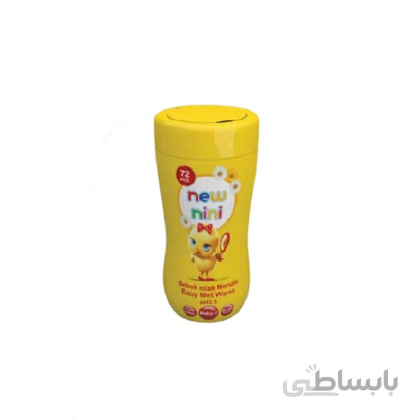 دستمال مرطوب کودک نیو نی نی قوطی 72 عددی