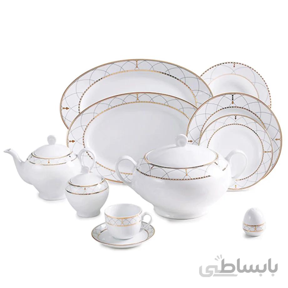 سرویس چینی 102 پارچه چینی زرین سری ایتالیا اف مدل روما