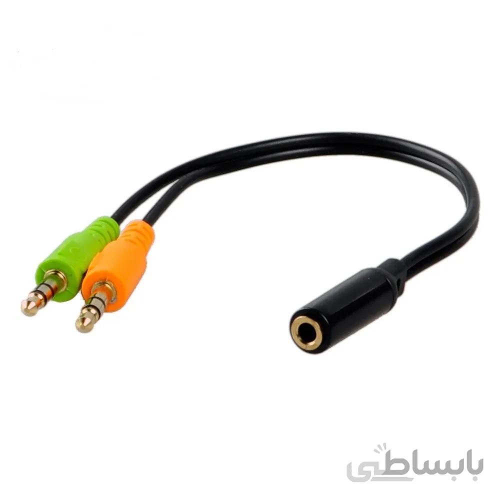 مبدل 2 به 1 هدفون و صدا ( تبدیل هدفون و میکروفون به هدست)