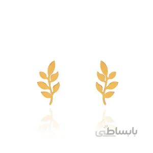 گوشواره طلا طرح برگ کد LE687