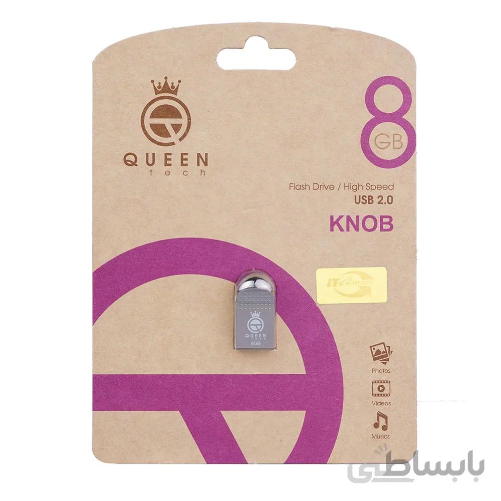 فلش مموری کوئین تک مدل KNOB ظرفیت 8 گیگابایت ا Queen tech KNOB Flash Memory 8GB
