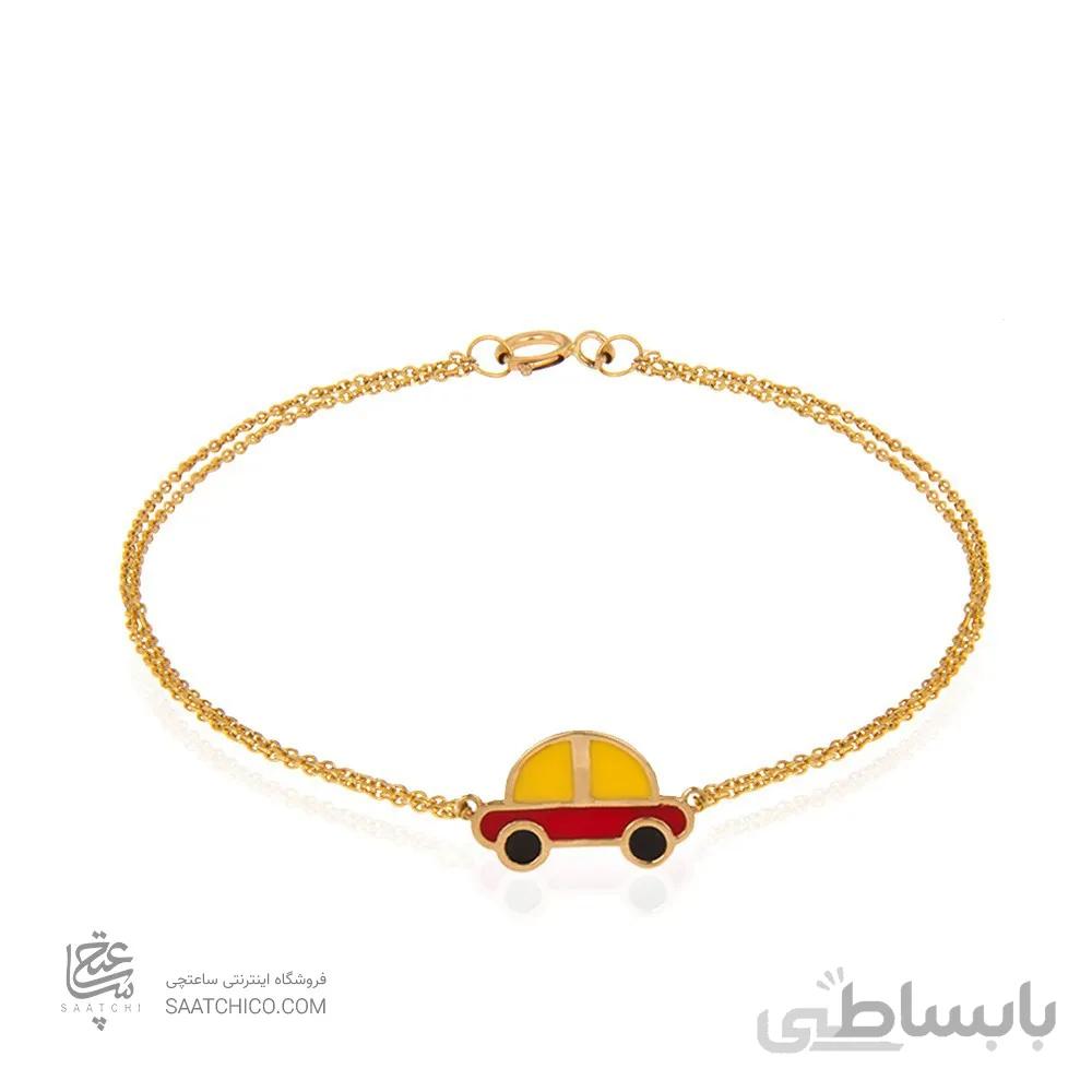 دستبند طلا کودک طرح ماشین کد KB316