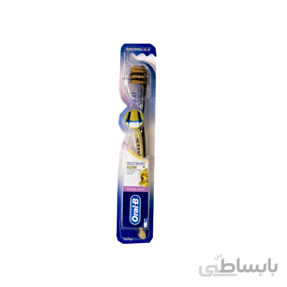 مسواک اورال بی مدل zloto gold با برس خیلی نرم و نازک ا Oralb toothbrush model zloto gold with a very soft and thin brush