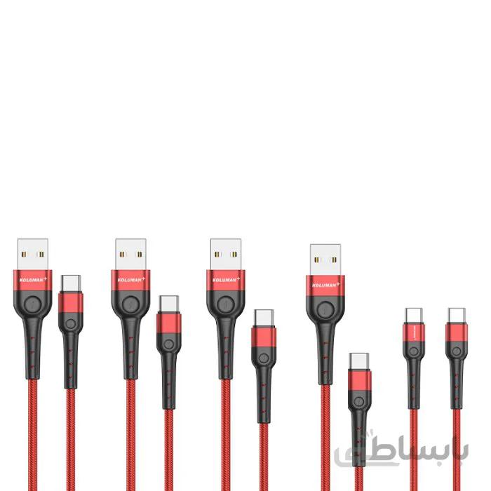 کابل تبدیل USB به USB-C کلومن پلاس مدل K7+ مجموعه 5 عددی به همراه یک کابل تبدیل USB-C به USB-C