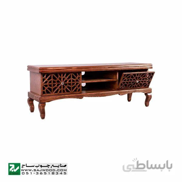 میز ال سی دی و تلویزیون LCD / LED چوبی سنتی صنایع چوب ساج مدل ۳۲۱