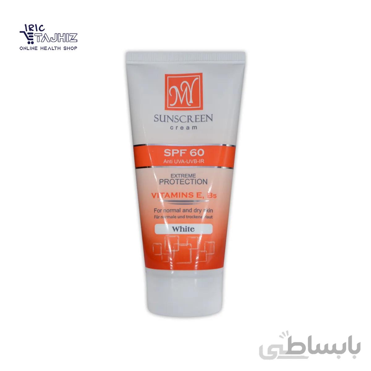 ضد آفتاب بی‌رنگ SPF60 مای ا Sunscreen Cream With SPF60 MY