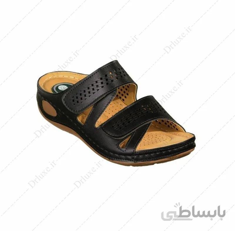 صندل طبی زنانه شهپر مدل تیراژه 108 بدون پد رنگ مشکی