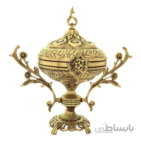 شکلات خوری برنزی طرح دسته دار طوقه ۲۲ کد ۱۰۲۹