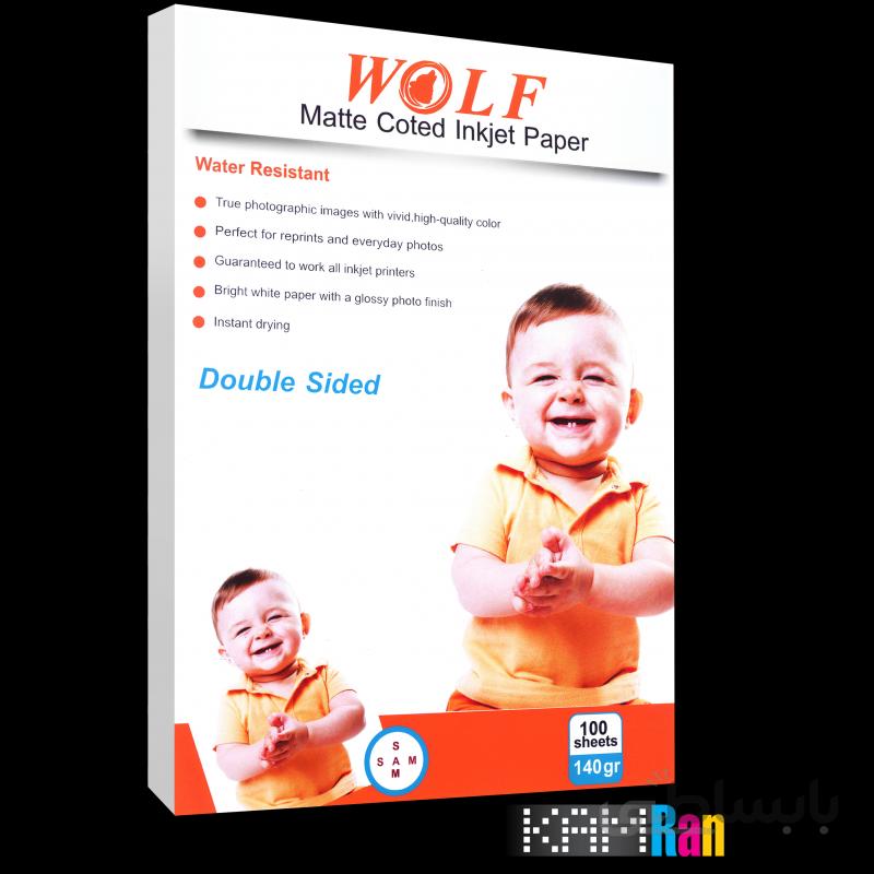 کاغذ کتد مات ولف سایز A4 وزن 140 گرم 100 برگ دو طرفه