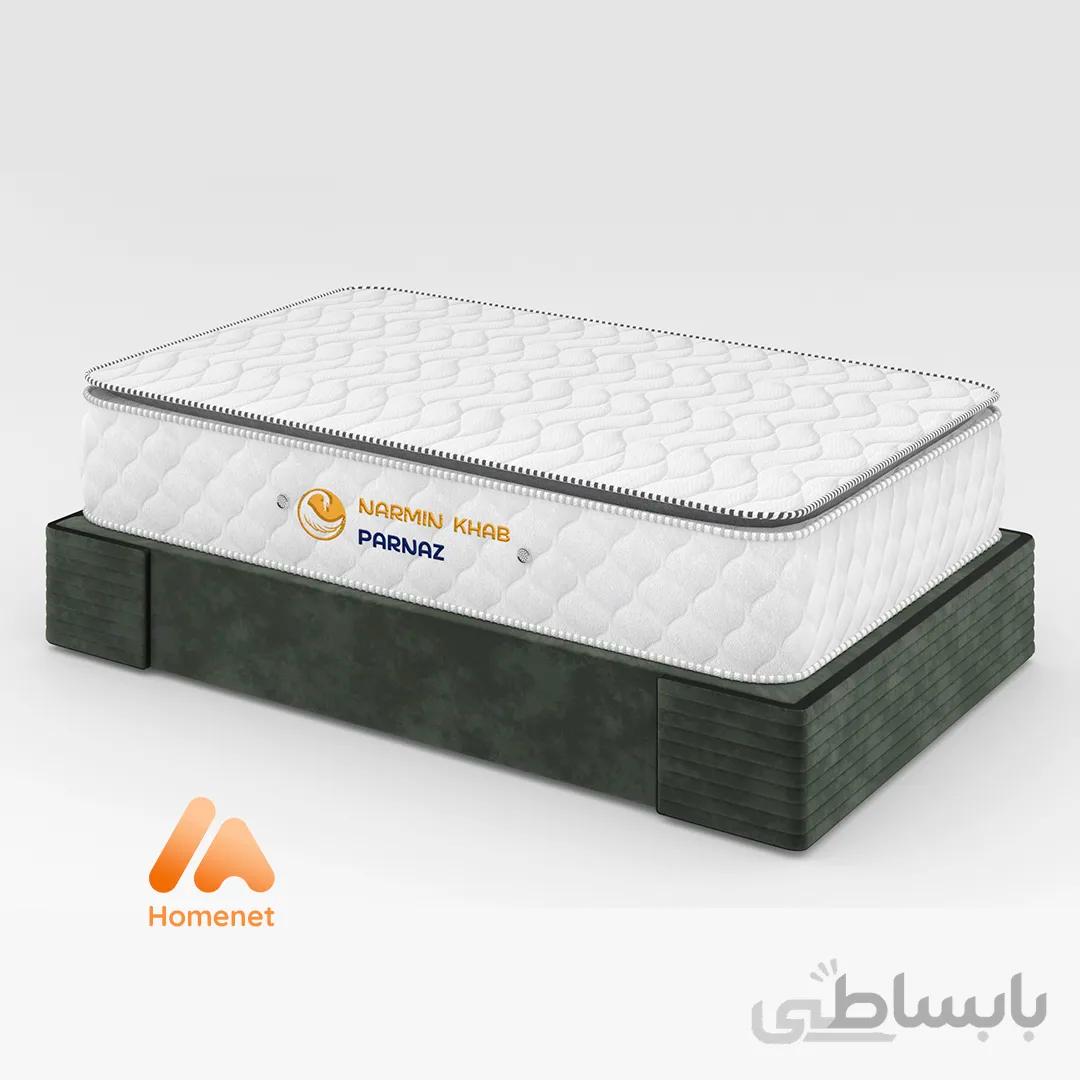 تشک فنر پاکتی منفصل + پد مموری فوم سوپر اسمارت لوکس پرناز - نرمین خواب