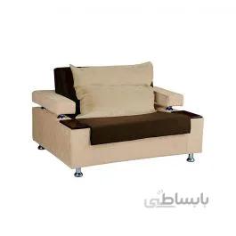 مبل تخت خواب شو یک نفره مدل MA-504.100-BR-CR قهوه ای چشمه نور