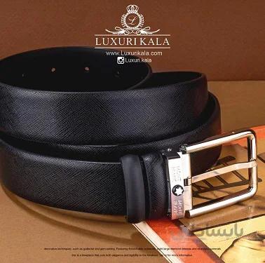 کمربند چرم (مشکی SAFFIONA/چرم مشکی مات) Mont Blanc ا MONT BLANC BELT