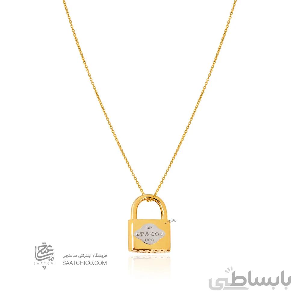 آویز طلا طرح قفل تیفانی کد CP360
