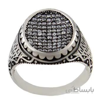 انگشتر نقره مردانه مدل ترک کد AM_1352