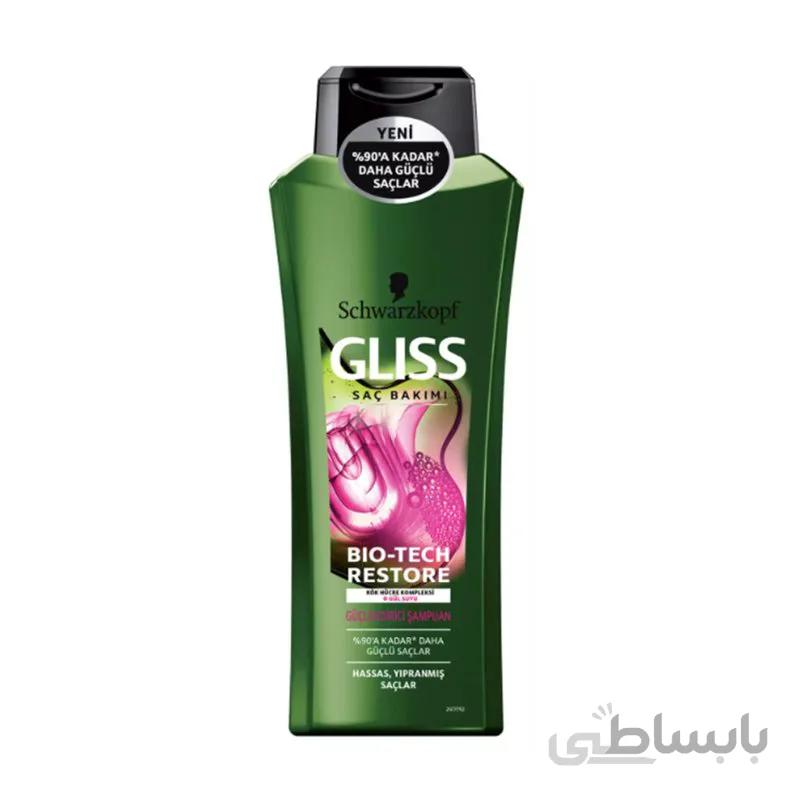 شامپو گلیس مدل bio-tech حجم 525 میلی لیتر ا schwarzkopf gliss shampoo 525 ml