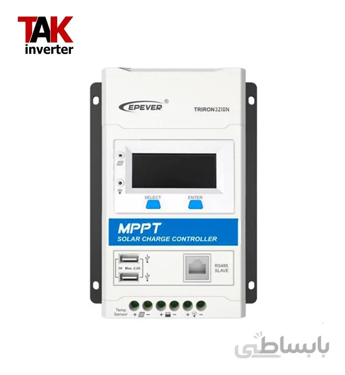 شارژ کنترلر خورشیدی (12/24V - 30A - 100Vpv) مدل EPever MPPT Triron 3210N DS1/UCS ا charge controller 30A/h 12/24V Auto EPever Mppt Triron 3210N DS1-UCS series
