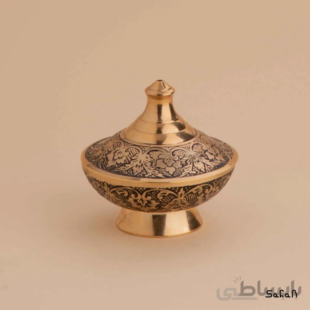 قندان برنجی طلایی مدل لیلیوم کوچک