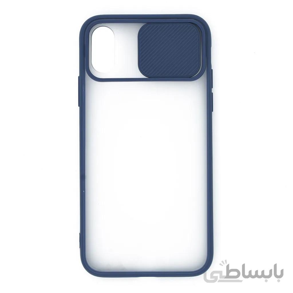 قاب گوشی اپل iPhone X /XS پشت مات کشویی محافظ لنز مدل K-MLNZ