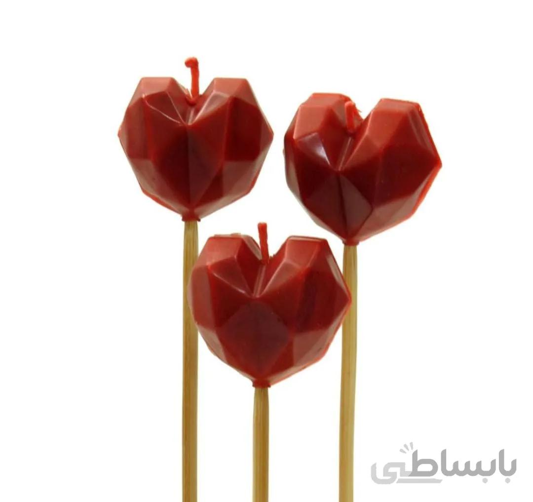 شمع قلب سه بعدی