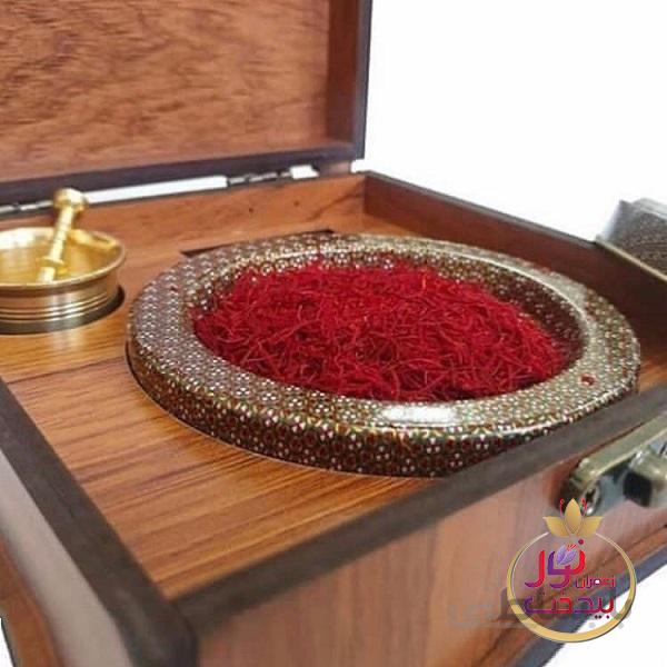 زعفران سرگل ممتاز رضوان بیدخت جعبه MDF باهاونگ